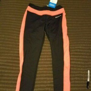 NWT BALEAF full length black athletic leggings black peach S
